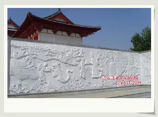 漢白玉浮雕 大理石浮雕 石浮雕 浮雕文化墻 鴻景浮雕廠家